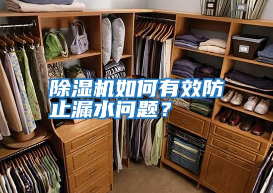 除濕機如何有效防止漏水問題？