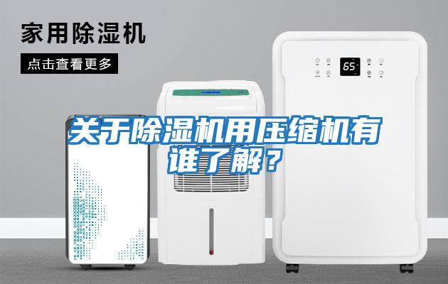 關于除濕機用壓縮機有誰了解？