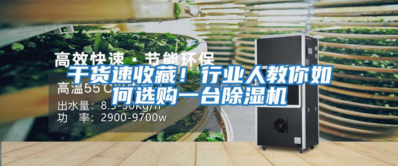 干貨速收藏！行業(yè)人教你如何選購(gòu)一臺(tái)除濕機(jī)