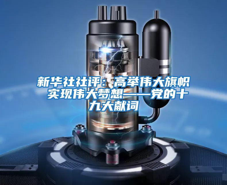 新華社社評:高舉偉大旗幟 實現(xiàn)偉大夢想——黨的十九大獻(xiàn)詞