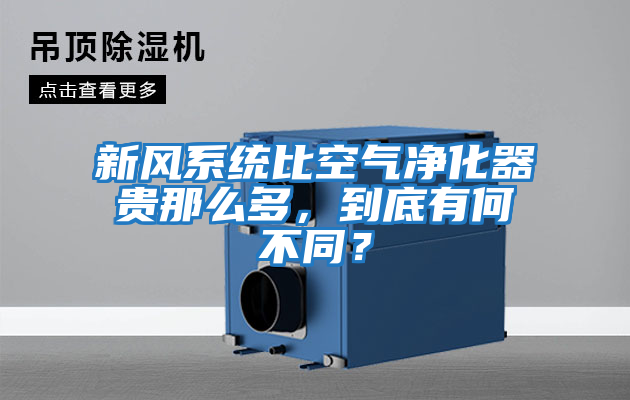 新風系統比空氣凈化器貴那么多，到底有何不同？