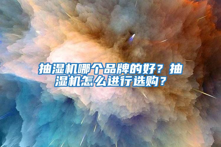 抽濕機哪個品牌的好？抽濕機怎么進行選購？