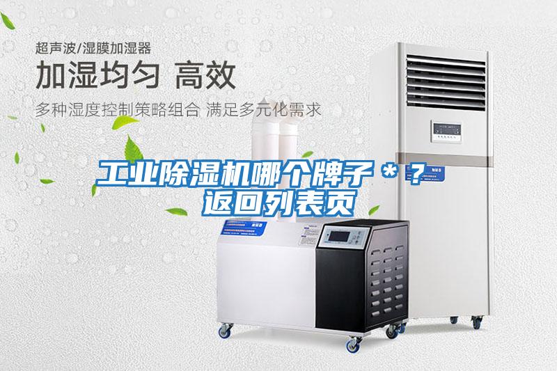 工業除濕機哪個牌子＊？ 返回列表頁
