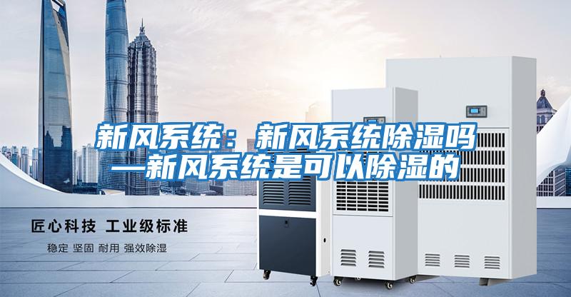 新風系統：新風系統除濕嗎—新風系統是可以除濕的