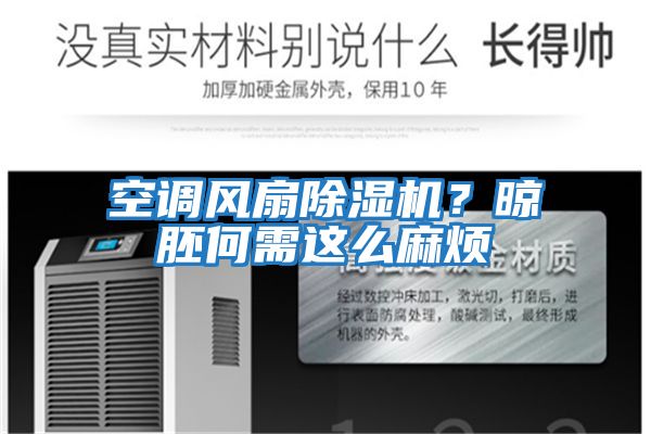 空調(diào)風(fēng)扇除濕機?晾胚何需這么麻煩